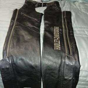 Harley-Davidson Black Leather Riding Chaps